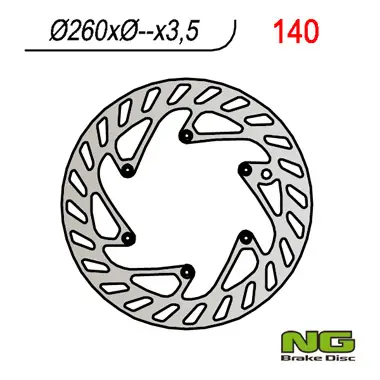 NG brzdový kotouč přední KTM / HUSQVARNA / HUSABERG/(260X-X3,5 / 3 / 3) Značkový