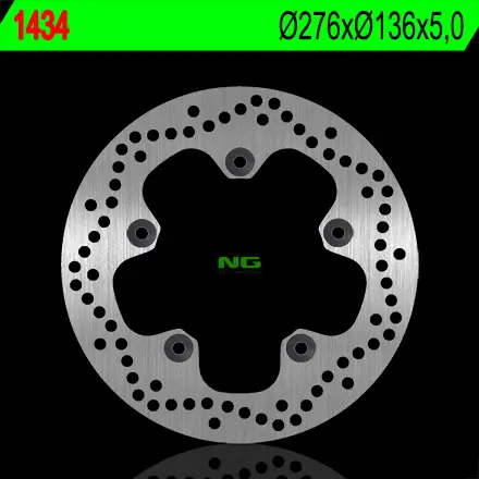 Sleva NG brzdový kotouč zadní BMW R1200 GS 13-18, R 1200RT 14-18, R 1200RS 16, R1250GS 19-20 (276X136X5) (5X10,5)