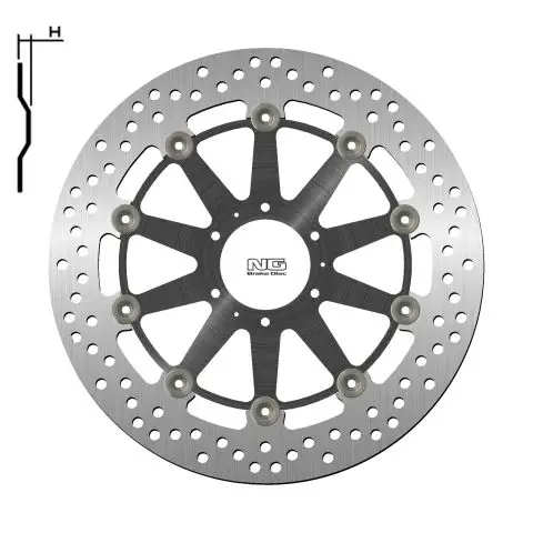 NG brzdový kotouč přední HONDA XL 1000V 99-13, CB 1100EX / ABS 14-18 (296X62X5mm) (6X6,5mm) plovoucí (střed hliníkový) Speciální Cena