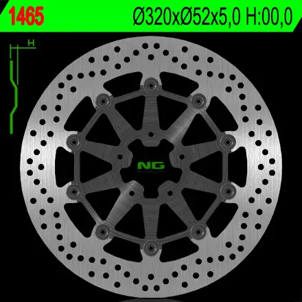 Nejlepší Volba NG brzdový kotouč přední KTM DUKE 690 R/ABS 14-16 (320X52X5mm) (5X8,5mm) plovoucí