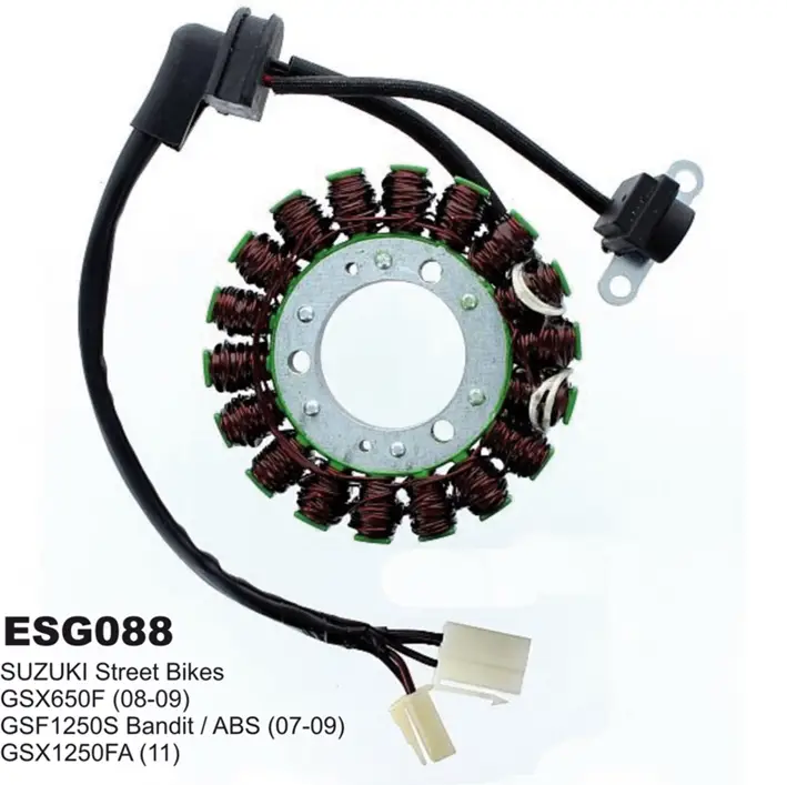 Aktuální ELECTROSPORT vinutí alternátoru (stator) SUZUKI GSF 650 07-08, GSF 1250 07-09, GSX 650F 08-09, GSX 1250F 11 (s impulzátorem)