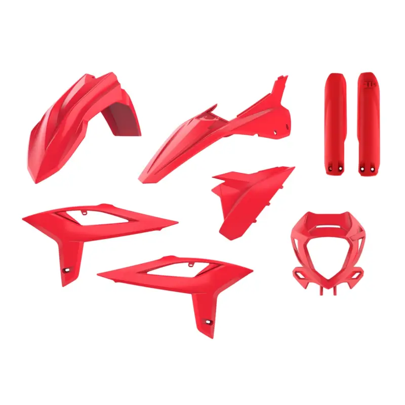 Cenový Hit POLISPORT kompletní sada plastů (FULL KIT) BETA RR 2T/4T '20-'22 v sadě kryt světla (8667300004) a kryty tlumičů (8399100001) barva červená