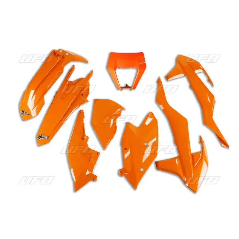 Dokud Zásoby Vydrží UFO kompletní sada plastů KTM EXC/EXC-F TPI 17-19 s krytem světla barva oranžová (KT523E127)