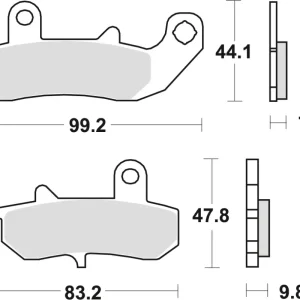 TRW ZF brzdové destičky KH157 sintrované STREET SUZUKI RGV 250 93-95, DR 600 / 650 89-96, DR 750 89, DR 800 90-91, zadní Levný