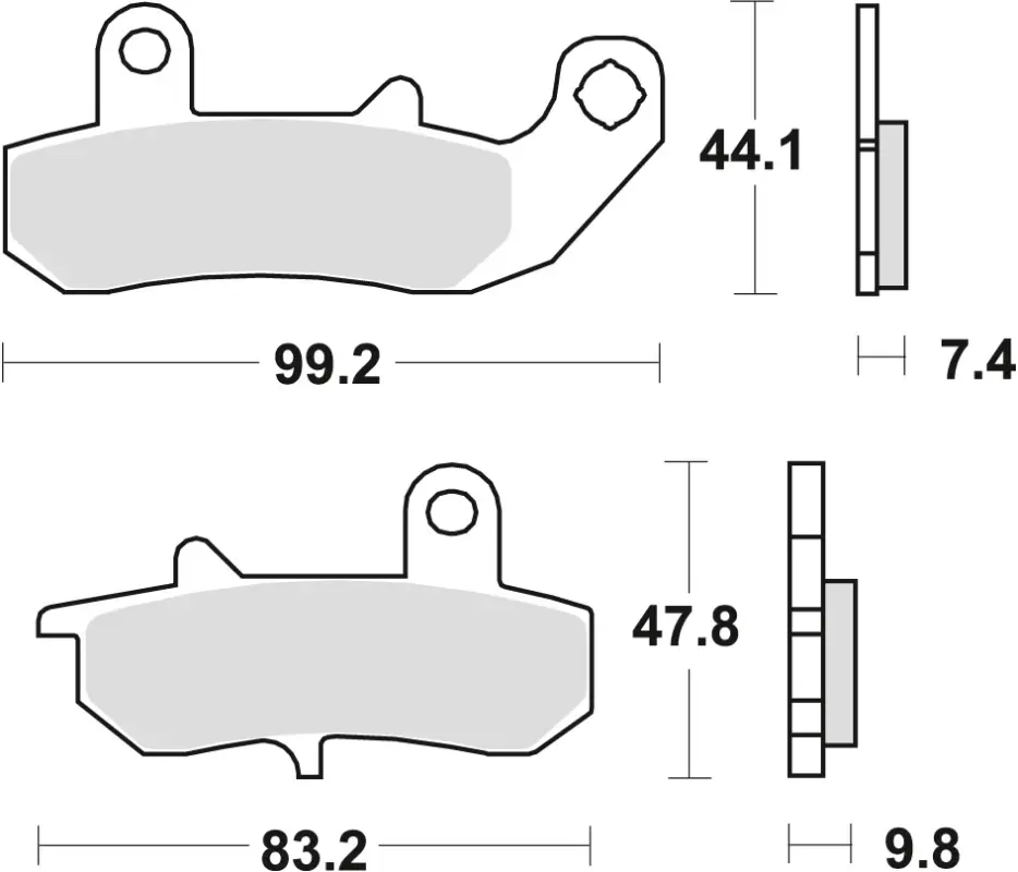 TRW ZF brzdové destičky KH157 sintrované STREET SUZUKI RGV 250 93-95, DR 600 / 650 89-96, DR 750 89, DR 800 90-91, zadní Levný