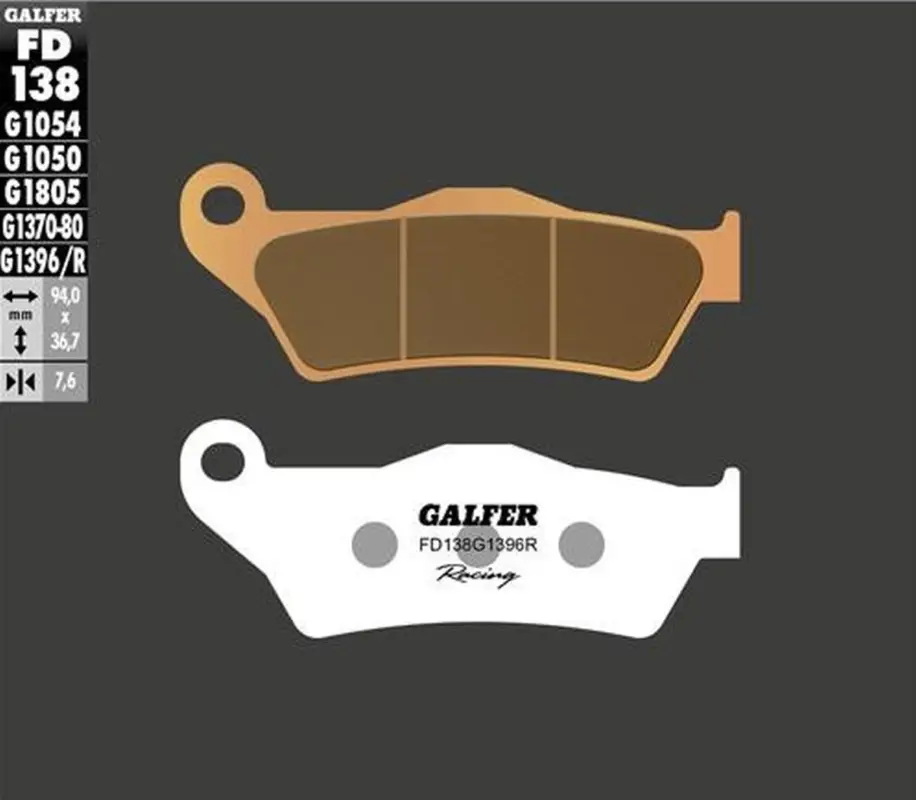 GALFER brzdové destičky KH181 sintrované barva zlatá OFF ROAD závodní KTM SX/EXC 92-20 (BREMBO) Cenová Bomba