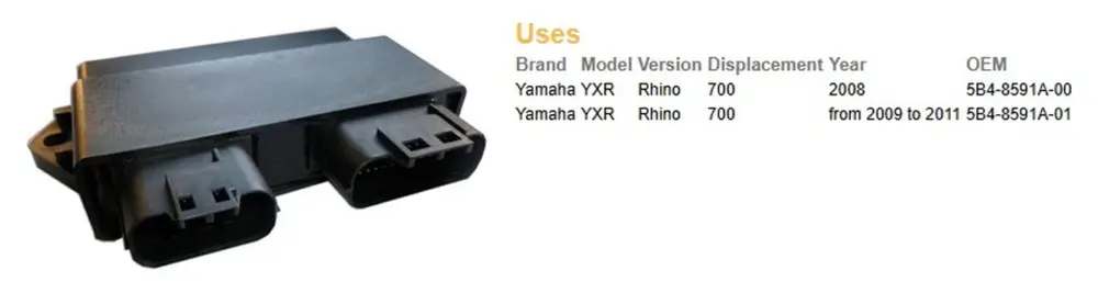 Nízká Cena DZE jednotka zapalování CDI YAMAHA YXR 700 RHINO 08-11 (OEM 5B4-8591A-00, 5B4-8591A-01)